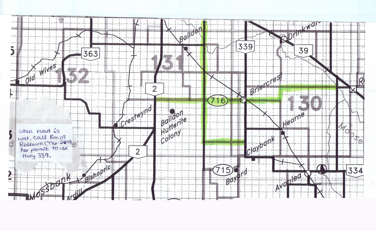 Briercrest Location Route Map